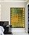 Quadro Vertical Abstrato Mosaico Geométrico Verde Amarelo Mostarda Canvas Moldura - Imagem 3