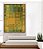 Quadro Vertical Abstrato Mosaico Geométrico Verde Amarelo Mostarda Canvas Moldura - Imagem 4