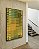 Quadro Vertical Abstrato Mosaico Geométrico Verde Amarelo Mostarda Canvas Moldura - Imagem 5