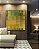 Quadro Quadrado Abstrato Mosaico Geométrico Verde Amarelo Mostarda Canvas Moldura - Imagem 1
