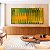 Duo de Quadros Quadrados Abstrato Mosaico Geométrico Verde Amarelo Mostarda Canvas Moldura - Imagem 4