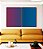 Duo de Quadros Abstrato Degradê Roxo Rosa Violeta Azul Marinho Canvas Moldura - Imagem 2