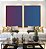Duo de Quadros Abstrato Degradê Roxo Rosa Violeta Azul Marinho Canvas Moldura - Imagem 4