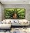 Duo de Quadros Quadrados Paisagem Árvore Folhas Verdes Floresta Natureza Canvas Moldura - Imagem 2