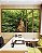 Trio de Quadros Estilizados Paisagem Árvore Folhas Verdes Floresta Natureza Canvas Moldura - Imagem 3