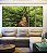Trio de Quadros Estilizados Paisagem Árvore Folhas Verdes Floresta Natureza Canvas Moldura - Imagem 4