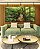 Trio de Quadros Estilizados Paisagem Árvore Folhas Verdes Floresta Natureza Canvas Moldura - Imagem 2