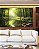 Trio de Quadros Paisagem Floresta Rio Cristalino Luz Solar Reflexo Verde Natureza Canvas Moldura - Imagem 1