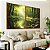 Duo de Quadros Paisagem Floresta Rio Cristalino Luz Solar Reflexo Verde Natureza Canvas Moldura - Imagem 1