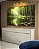 Trio de Quadros Estilizados Paisagem Floresta Rio Cristalino Luz Solar Reflexo Verde Natureza Canvas Moldura - Imagem 2