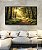 Quadro Horizontal Caminho Floresta Luz Dourada Sol Árvores Paisagem Relaxante Canvas Moldura - Imagem 3
