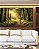 Trio de Quadros Caminho Floresta Luz Dourada Sol Árvores Paisagem Relaxante Canvas Moldura - Imagem 2