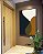 Quadro Vertical Abstrato Minimalista Azul Amarelo Dourado Canvas Moldura - Imagem 1