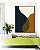 Quadro Vertical Abstrato Minimalista Azul Amarelo Dourado Canvas Moldura - Imagem 2