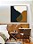 Quadro Quadrado Abstrato Minimalista Azul Amarelo Dourado Canvas Moldura - Imagem 4