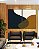 Duo de Quadros Abstrato Minimalista Azul Amarelo Dourado Canvas Moldura - Imagem 2