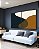 Duo de Quadros Abstrato Minimalista Azul Amarelo Dourado Canvas Moldura - Imagem 3