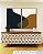Duo de Quadros Abstrato Minimalista Azul Amarelo Dourado Canvas Moldura - Imagem 5