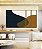 Trio de Quadros Estilizados Abstrato Minimalista Azul Amarelo Dourado Canvas Moldura - Imagem 1