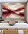 Quadro Horizontal Abstrato Bege Marrom Vermelho Carmim Ondas Pouring Canvas Moldura - Imagem 2