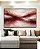 Quadro Horizontal Abstrato Bege Marrom Vermelho Carmim Ondas Pouring Canvas Moldura - Imagem 3