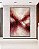 Quadro Vertical Abstrato Bege Marrom Vermelho Carmim Ondas Pouring Canvas Moldura - Imagem 3