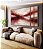 Trio de Quadros Estilizados Abstrato Bege Marrom Vermelho Carmim Ondas Pouring Canvas Moldura - Imagem 2
