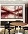 Trio de Quadros Estilizados Abstrato Bege Marrom Vermelho Carmim Ondas Pouring Canvas Moldura - Imagem 3