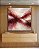 Quadro Quadrado Abstrato Bege Marrom Vermelho Carmim Ondas Pouring Canvas Moldura - Imagem 1