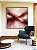 Quadro Quadrado Abstrato Bege Marrom Vermelho Carmim Ondas Pouring Canvas Moldura - Imagem 3