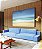 Quadro Horizontal Praia Mar Azul Turquesa Areia Clara Paisagem Natureza Canvas Moldura - Imagem 1