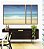 Trio de Quadros Estilizados Praia Mar Azul Turquesa Areia Clara Paisagem Natureza Canvas Moldura - Imagem 2