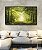 Quadro Horizontal Caminho Iluminado Floresta Árvores Raios de Luz Sol Natureza Verde Canvas Moldura - Imagem 2