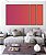 Trio de Quadros Estilizados Abstrato Degradê Rosa Produndo Laranja Canvas Moldura - Imagem 5