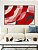 Quadro Horizontal Abstrato Mosaico Rosa Vermelho Carmim Canvas Moldura - Imagem 2