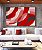 Quadro Horizontal Abstrato Mosaico Rosa Vermelho Carmim Canvas Moldura - Imagem 3
