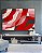 Quadro Horizontal Abstrato Mosaico Rosa Vermelho Carmim Canvas Moldura - Imagem 4