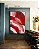 Quadro Vertical Abstrato Mosaico Rosa Vermelho Carmim Canvas Moldura - Imagem 5