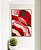 Quadro Vertical Abstrato Mosaico Rosa Vermelho Carmim Canvas Moldura - Imagem 1