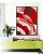 Quadro Vertical Abstrato Mosaico Rosa Vermelho Carmim Canvas Moldura - Imagem 4