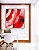 Quadro Quadrado Abstrato Mosaico Rosa Vermelho Carmim Canvas Moldura - Imagem 3