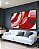 Duo de Quadros Abstrato Mosaico Rosa Vermelho Carmim Canvas Moldura - Imagem 3