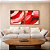 Duo de Quadros Quadrados Abstrato Mosaico Rosa Vermelho Carmim Canvas Moldura - Imagem 5