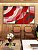 Trio de Quadros Estilizados Abstrato Mosaico Rosa Vermelho Carmim Canvas Moldura - Imagem 2