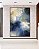 Quadro Vertical Abstrato Azul Verde Pistache Cinza Concreto Textura Canvas Moldura - Imagem 2