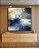 Quadro Quadrado Abstrato Azul Verde Pistache Cinza Concreto Textura Canvas Moldura - Imagem 2
