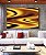 Quadro Horizontal Amarelo Marrom Arte Fluida Pouring Canvas Moldura - Imagem 4