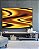 Quadro Horizontal Amarelo Marrom Arte Fluida Pouring Canvas Moldura - Imagem 5