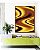 Quadro Vertical Amarelo Marrom Arte Fluida Pouring Canvas Moldura - Imagem 3