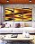 Trio de Quadros Amarelo Marrom Arte Fluida Pouring Canvas Moldura - Imagem 2